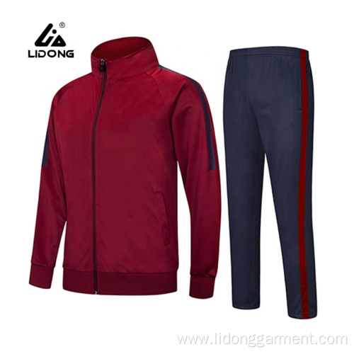 Wholesale Men Sportswear Jogging Red Running Tracksuit